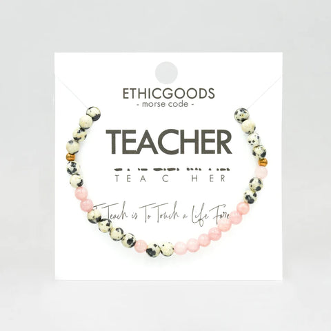 Teacher Morse Code Bracelet