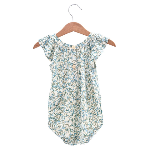 Rayon Romper in Bamboo Blue
