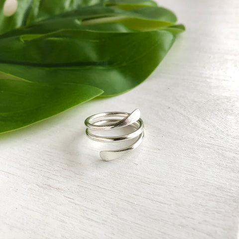Coiled Wrap Ring in Silver