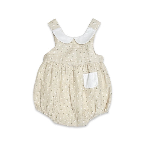 Ditsy Floral Peter Pan Bubble Baby Romper