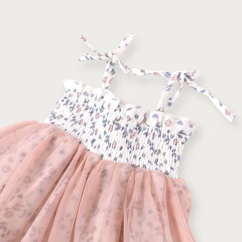 Emma Floral Smocked Baby Tutu Dress + Bloomer