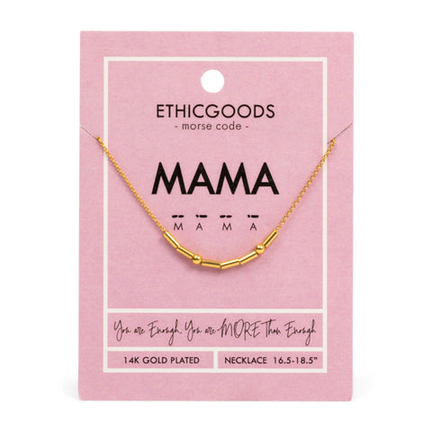 Morse Code "MAMA" Necklace