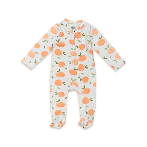 Peaches Zipper Footie Baby Coverall