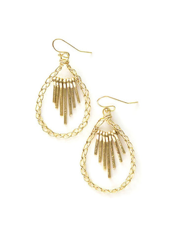 Sunshower Earrings Brass