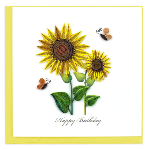 Quilled Birthday Sunflowers Card