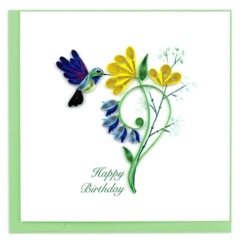 Quilled Birthday Hummingbird Card