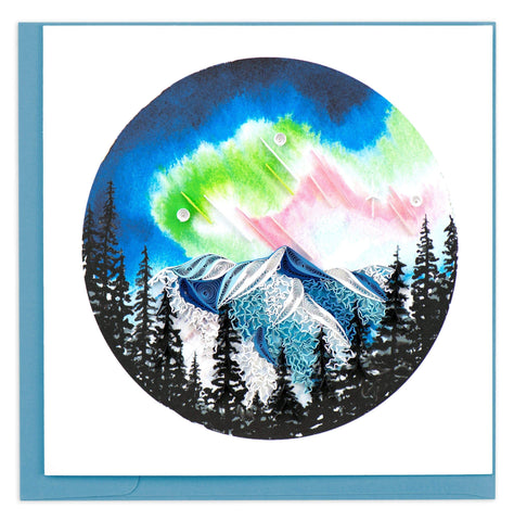 Quilled Northern Lights Card
