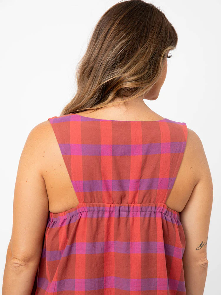 Juniper Dress Throwback Plaid - Latitudes Fair Trade