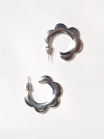 Petal Hoops Silver