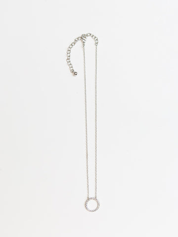 Silver Simple Circle Necklace