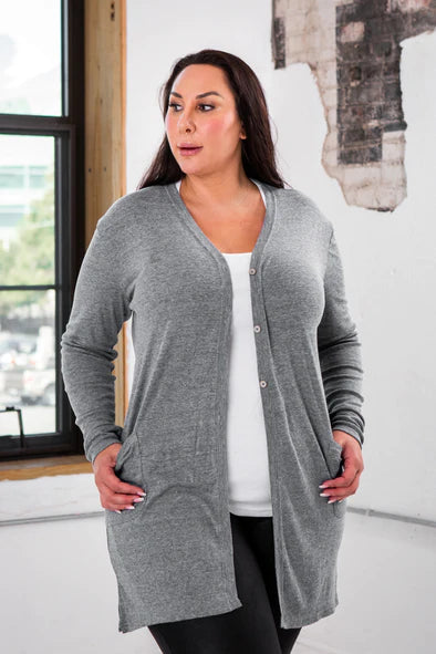Heather 2025 gray cardigan