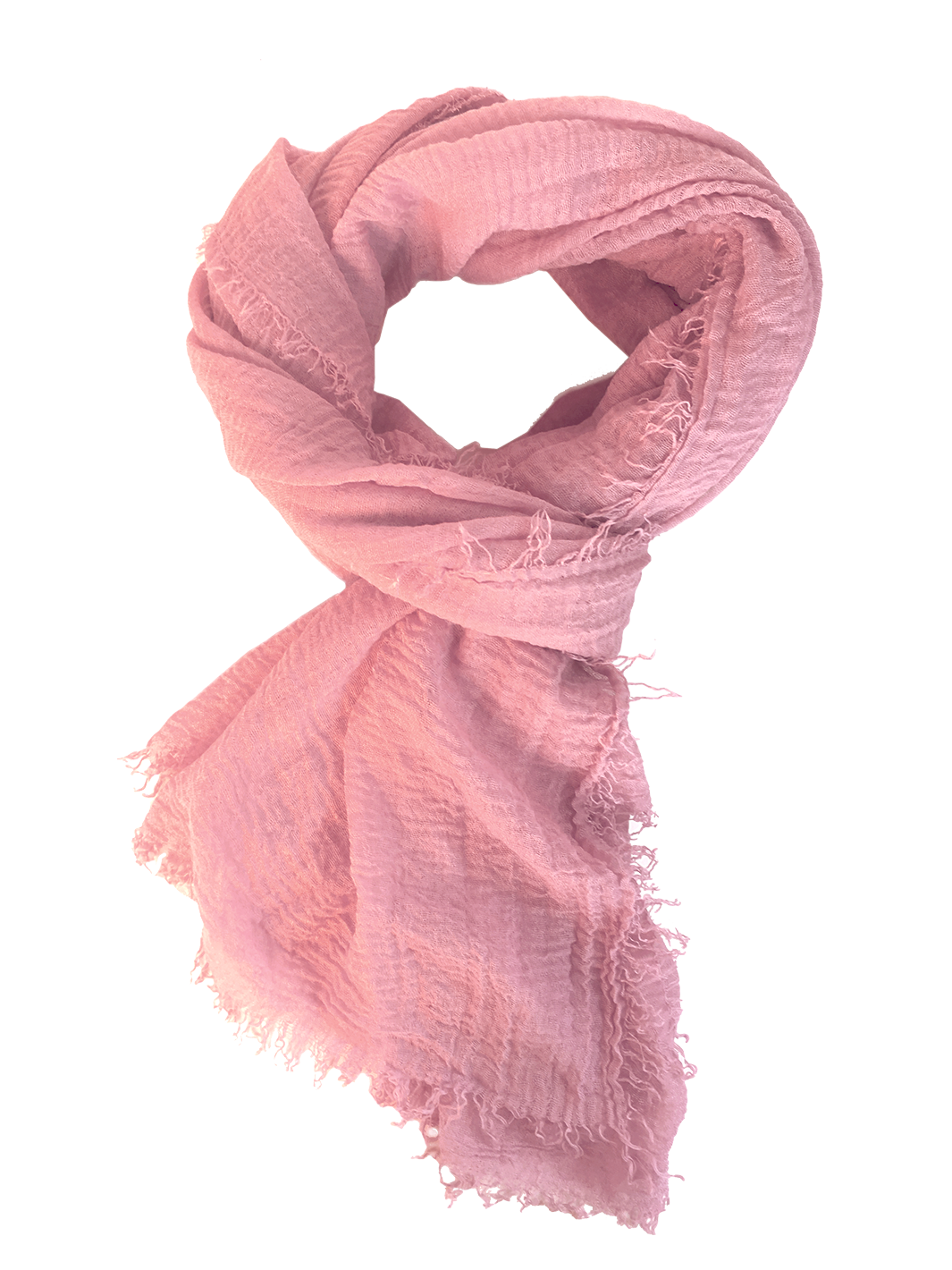 Handwoven Peach-Pink Silk Shawl from Thailand Featuring Stripe Pattern